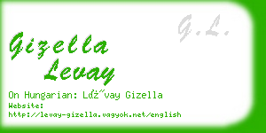 gizella levay business card